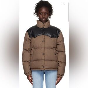 rag & bone wool brown Cal houndstooth down jacket size small - never worn